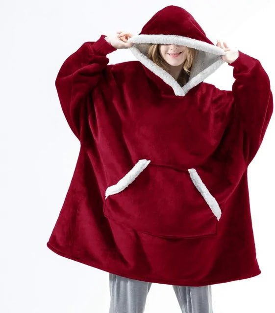 Large Hoodie Blanket With Sleeves